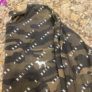 Victoria Secrets PINK Camouflage Long Sleeve Shirt